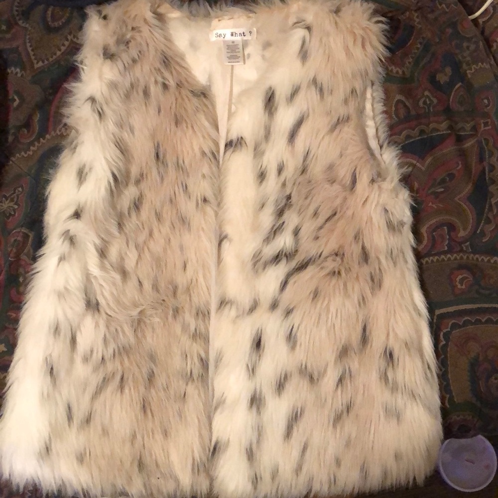 A faux fur vest